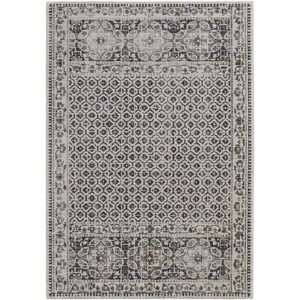 HomeRoots 8' X 10' Gray And Ivory Abstract Distressed Area Rug - 1 of 4