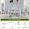 Aukfa 5-Piece Rectangular Wooden Dining Table Set with Crystal Accents， with 1 Rectangular Table and 4 Upholstered Chairs - 3 of 4
