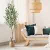 Tall Faux Olive Tree，5ft（60in） Tall Faux Olive Tree with White Planter and Green Fake Moss, 1 Pack - 4 of 4