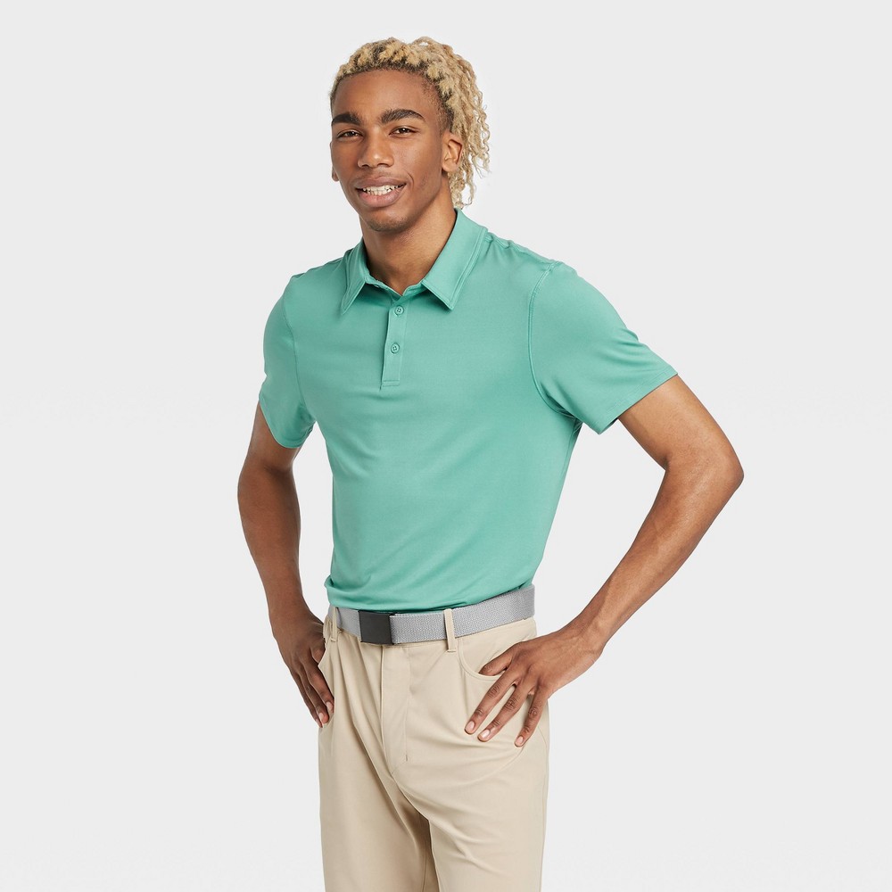 Men's Jersey Golf Polo Shirt - All in Motion Turquoise Green XL was $20.0 now $12.0 (40.0% off)