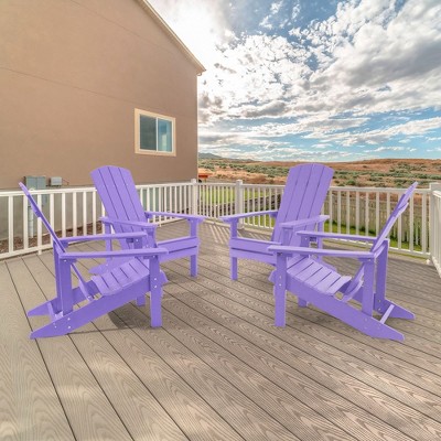 Sonkuki 4-Pack Recycled Plastic Wood Adirondack Chair
