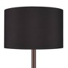 Possini Euro Design Meridian Modern 72" Tall Floor Lamp with Round Riser Oil Rubbed Bronze Light Blaster LED Black Shade for Living Room - 3 of 4