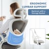 GlasFlength Seating Sets with Headrest and Flip-up Armrests, Ergonomic Mesh High Back Rolling Swivel, Castors, for Office, Gray, 26.7"*26.7"*53" - 4 of 4