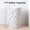 Confetti Dot Kids' Bathroom Wastebasket - Allure Home Creations: Multicolored Plastic Trash Can, 11" Height, 552 Volume - 4 of 4
