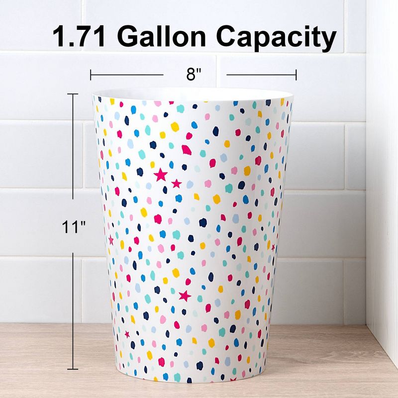 Confetti Dot Kids&#39; Bathroom Wastebasket - Allure Home Creations, 5 of 9