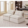 NicBex Modern Modular Soft Chenille Loveseat Sofa with Removable Pillows,Minimalist Armless 2-Seater Sofa for Living Room,Bedroom - 2 of 4