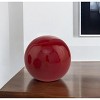 HomeRoots 3" Red Aluminum Decorative Orb Tabletop Sculpture - 2 of 4