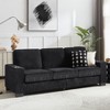 VASIP Plush Corduroy 3-Seater Sofa - Modern Compact Couch for Small Spaces, Living Room,Black - 2 of 4