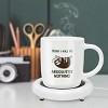 Galvanox SOHO Electric Ceramic 12oz Coffee Mug With Warmer -Today I will Do Absolutely Nothing  - Makes  Great Gift - image 2 of 4