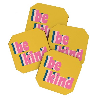 4pk June Journal Be Kind Coasters - society6