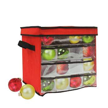 Northlight 12 Red Christmas Ornament Storage Bag With Removable