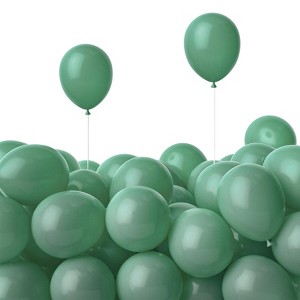 PartyWoo Balloons Dusty Green Matte Sage Olive Eucalyptus Small Mini 5 Inch 50 pcs - 1 of 4