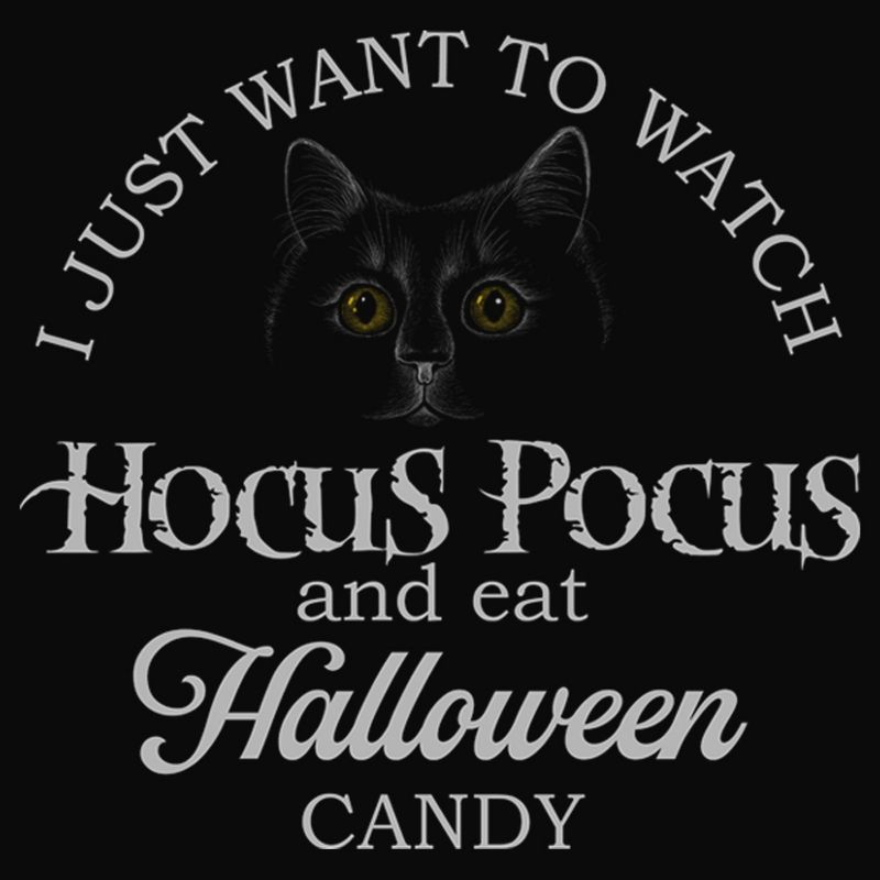 Juniors Womens Disney Hocus Pocus Just Want to Eat Halloween Candy Cowl Neck Sweatshirt, 2 of 5