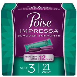 Poise Impressa Incontinence Bladder Control Support for Women - 21ct - 1 of 4