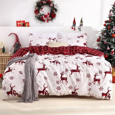 3 Piece Christmas Bedding Duvet Cover Set