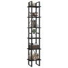 vidaXL 6-Tier Book Cabinet Black 15.7"x11.8"x82.7" Chipboard - 4 of 4
