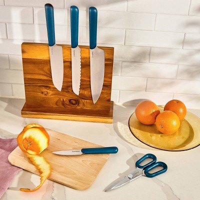 Navy and Light Wood 14-Piece Kitchen Prep Set