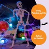 Joyfy 1/2/5/10 PCS 16" Posable Skeleton Halloween Decorative Props for Indoor/Outdoor Halloween Decorations Graveyard Haunted House Spooky Scene Party - 4 of 4