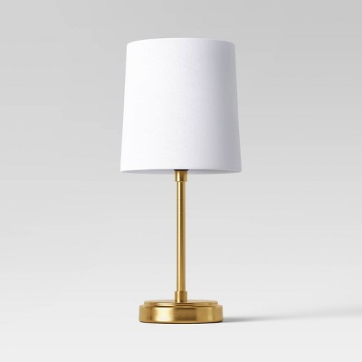 Metal Stick Mini Table Lamp Brass (Includes LED Light Bulb) - Threshold™