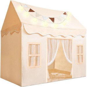 SYNCFUN Play Tent for Kids, Indoor & Outdoor Tent with Blanket, LED Lights & Flags, Spacious 51*35*52 Inch Playhouse for Boys & Girls Toddlers Age 3-7 - 1 of 4