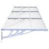 vidaXL Door Canopy Gray and Transparent 117.1"x35.4" Polycarbonate - 4 of 4