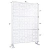 CAVINAS Patio Decorative Screen Metal Fence Privacy Screen with Hollow Geometric Pattern for Outside and Garden, 76" H×48" W - 4 of 4