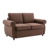 NicBex Convertible Sleeper Chair,57.5" Modern Pull-out Sofa Bed with Adjustable Backrest,2-in-1 Couches with Foam Mattress for Living Room,Brown - 2 of 4