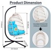 PAGED Swing Chair Outdoor, Outdoor Egg Hanging Chair with Stand, Patio Wicker Swing Egg Chair Indoor Swinging Chair - 3 of 4