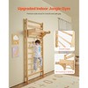 VEVOR Swedish Ladder Wall Gym, 10-Level Solid Wood Indoor Jungle Gym, 220lbs Loading Indoor Playground Climbing Ladder for Kid Adults,Natural - 3 of 4
