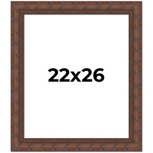 PosterPalooza | 22x26 Wide Bamboo Picture Frame, UV Acrylic, 4 Finishes - Brown, Black, Silver, and Natural - 1 of 4