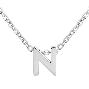 ELYA Women's Polished Initial Stainless Steel Necklace - ELYA - 1 of 4