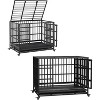Acekool 42" Heavy-Duty Dog Crate - Double Door & Locking Wheels - 4 of 4