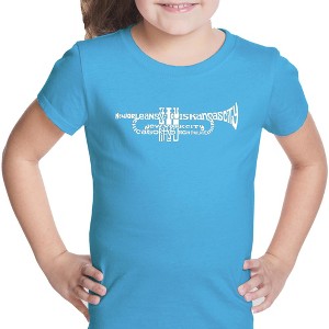 LA Pop Art Girl's Word Art T-shirt - Trumpet - 1 of 4