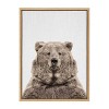 Kate and Laurel Sylvie Bear Color Framed Canvas by Simon Te of Tai Prints, 18x24, Natural - 2 of 4