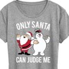 Women's - Frosty The Snowman - Christmas Only Santa Can Judge Me Short Sleeve Graphic T-Shirt - 2 of 4