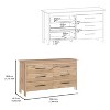 NicBex 6 Drawer Double Dresser for Bedroom,Modern Style Drawers with Black Pulls,Dressers for Kids Room,Living Room,Entry and Hallway - 3 of 4