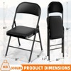 SKONYON Folding Chairs Portable Vinyl Padded Folding Chair with Durable Steel Frame - 3 of 4