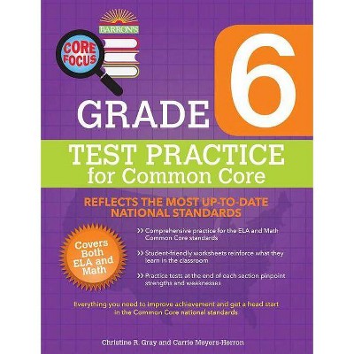 Core Focus Grade 6: Test Practice for Common Core - by  Christine R Gray & Carrie Meyers (Paperback)