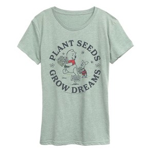 Women's - Winnie The Pooh - Poohs Farm Plant Seeds Short Sleeve Graphic T-Shirt - 1 of 3