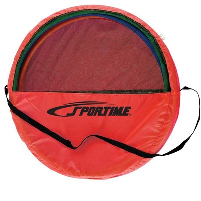 Sportime Hoop Tote-N-Store Bag, Red, 24 Inches