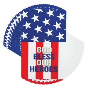 Dicksons God Bless Our Heroes Red White 4 inch Paper Pocket Card Bookmark Pack of 12 - 1 of 4