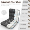 Tangkula Adjustable Folding Gaming Chair Cushioned Floor Chair Adjustable Folding Lazy Sofa Gray - 3 of 4