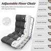 Tangkula Adjustable Folding Gaming Chair Cushioned Floor Chair Adjustable Folding Lazy Sofa Gray - image 3 of 4