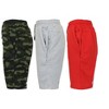 Blu Rock Men's Oversized  Tech Fleece Jogger Sweat Lounge Shorts With Long Zipper Side Pocket-3 Pack - 2 of 4