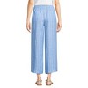 Lands' End Women's High Rise Pull On Drawstring Linen Wide Leg Crop Pants - 2 of 4