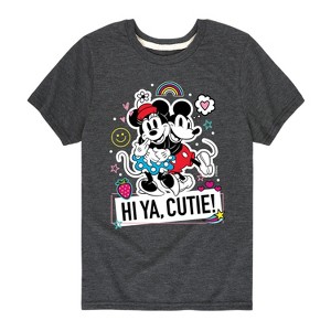 Boys' - Disney - Mickey Minnie Hi Ya Cutie Short Sleeve Graphic T-Shirt - 1 of 4