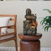 NAYSAYE Fountain Two Tier Woodland Animal Water Feature for Garden Patio and Porch, Multicolor, 14.1"*26.4"*20.9" - 2 of 4