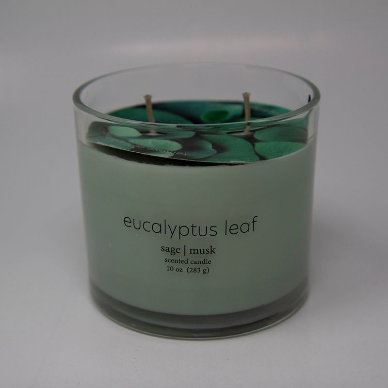  Glass Jar 2-Wick Eucalyptus Leaf Candle - Room Essentials™, 1 of 5