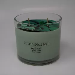  Glass Jar 2-Wick Eucalyptus Leaf Candle - Room Essentials™