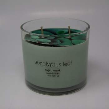  Glass Jar 2-Wick Eucalyptus Leaf Candle - Room Essentials™